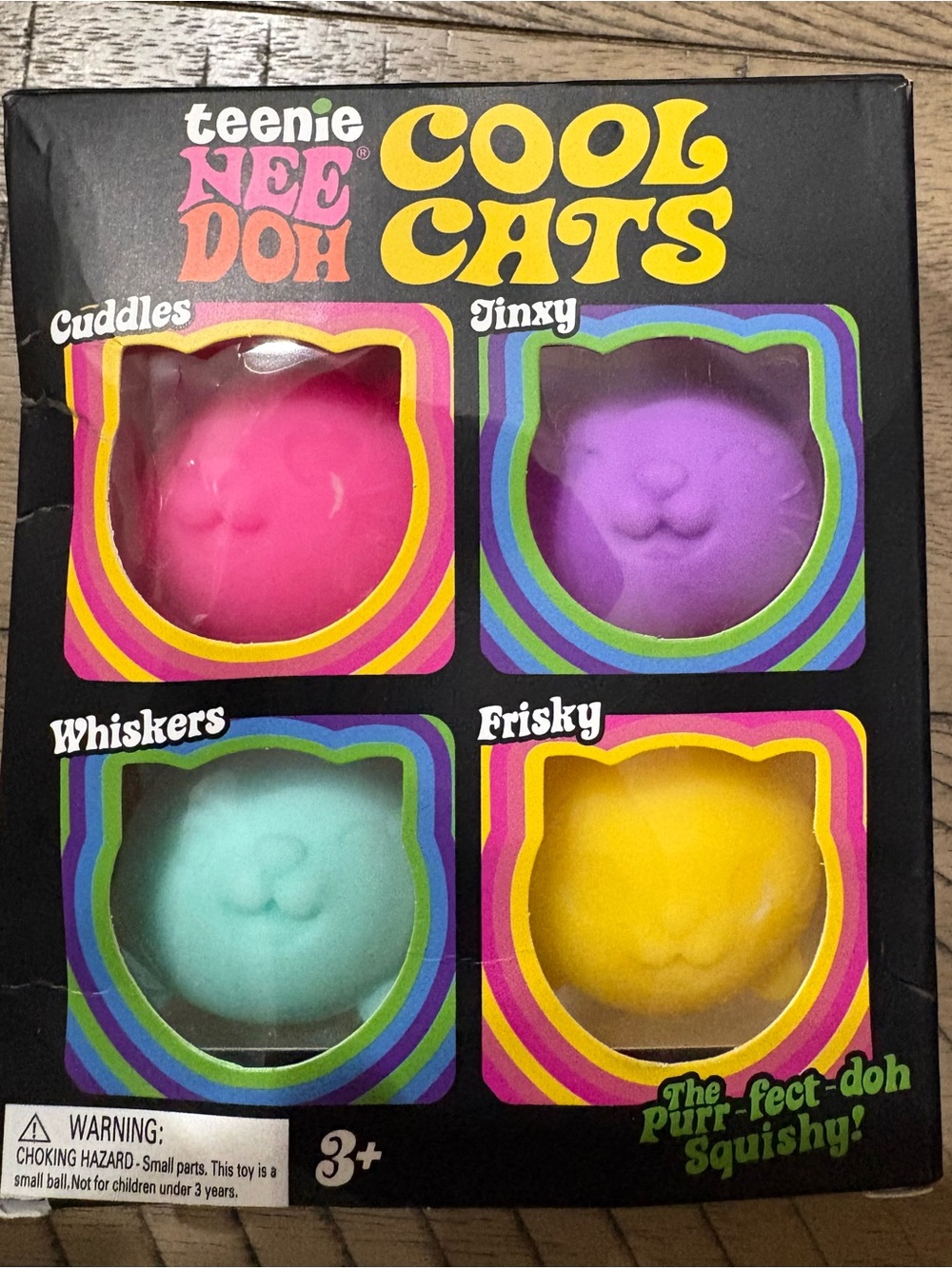 Cool Cats Squishy Pack - Pink, Purple, Aqua, Yellow